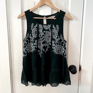 Anthropologie Embroidered Top, XS